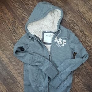 A&F fleece lined hooded jacket!